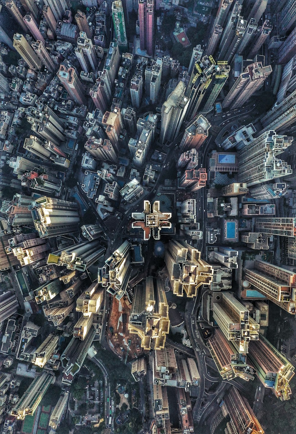 Fotografía aérea de edificios