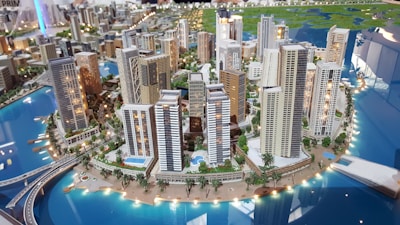 white high-rise buildings