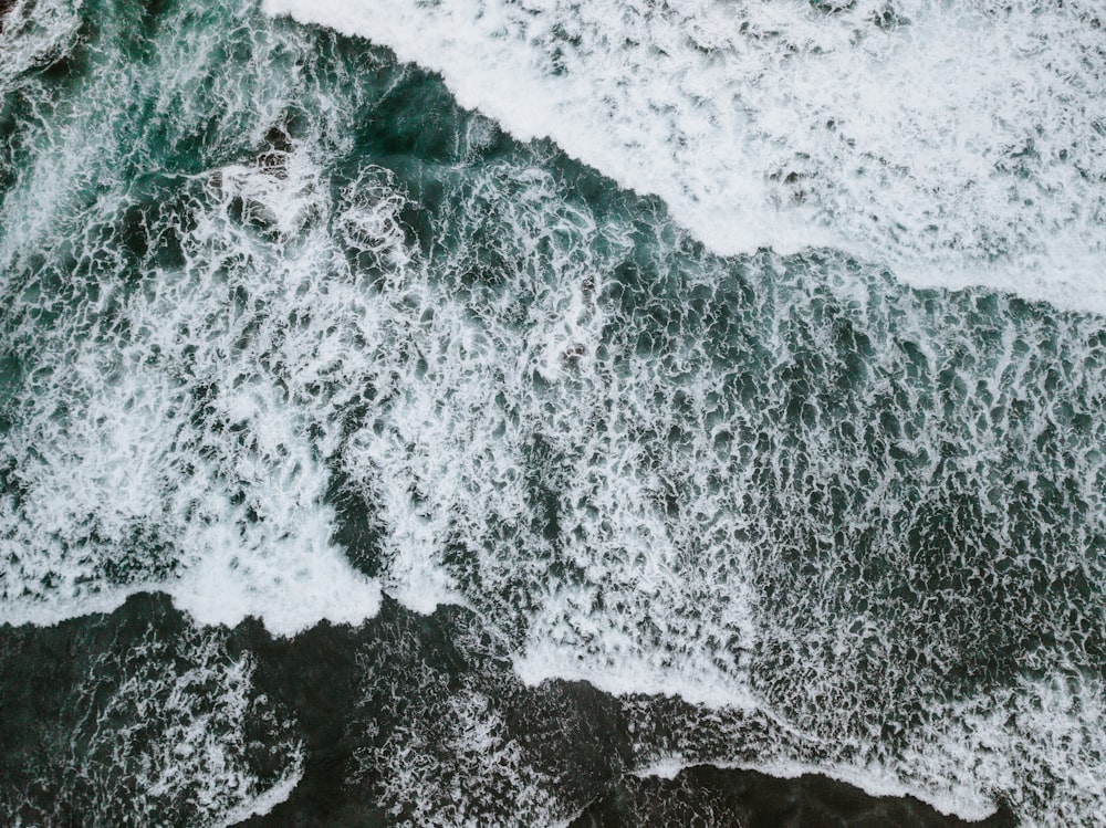 aerial photography of seawaves
