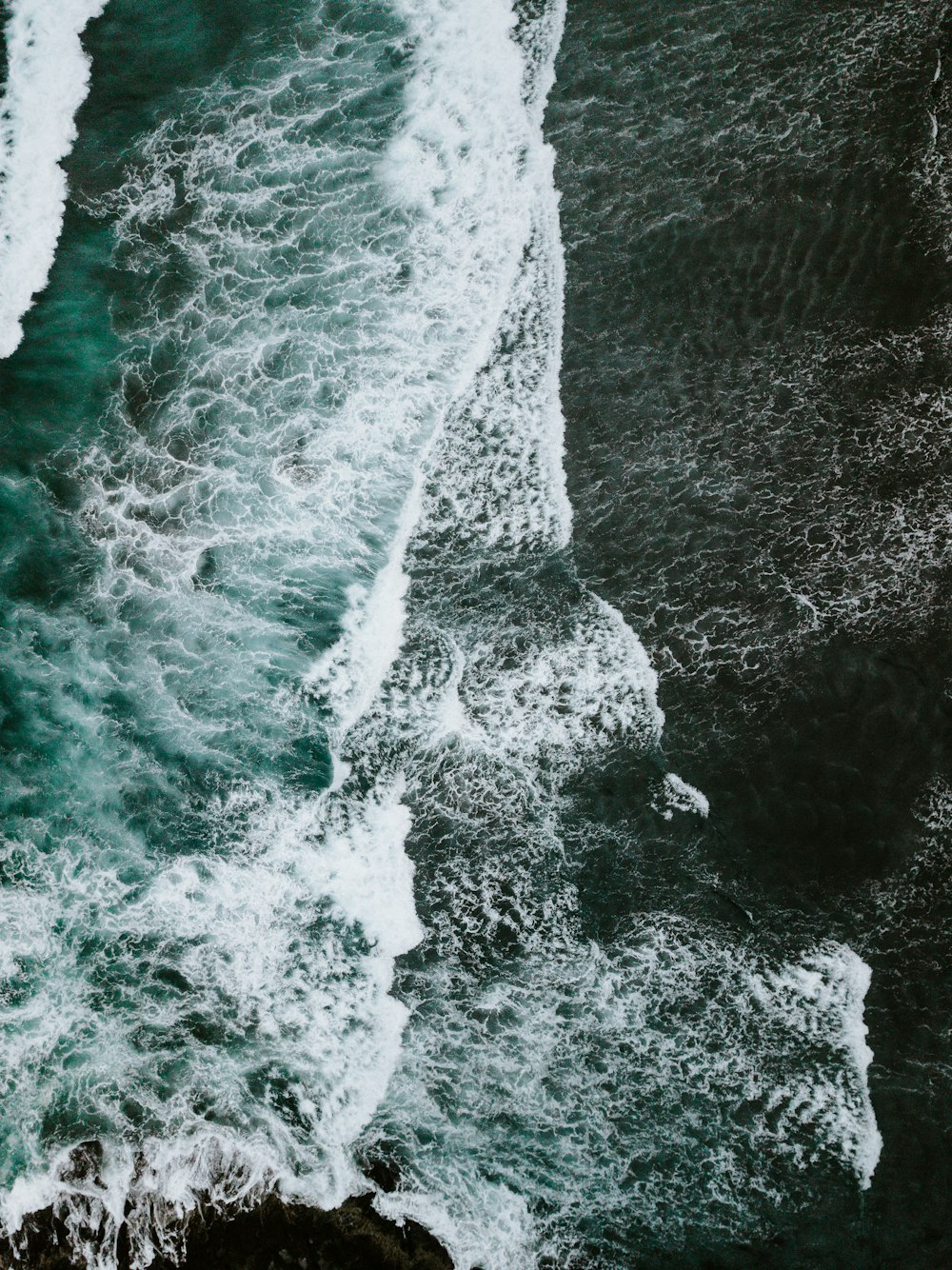 bird's-eye photography of body of water