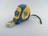 blue and yellow measuring tape