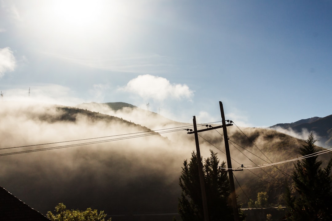 landscape photography of mountain cover with fog