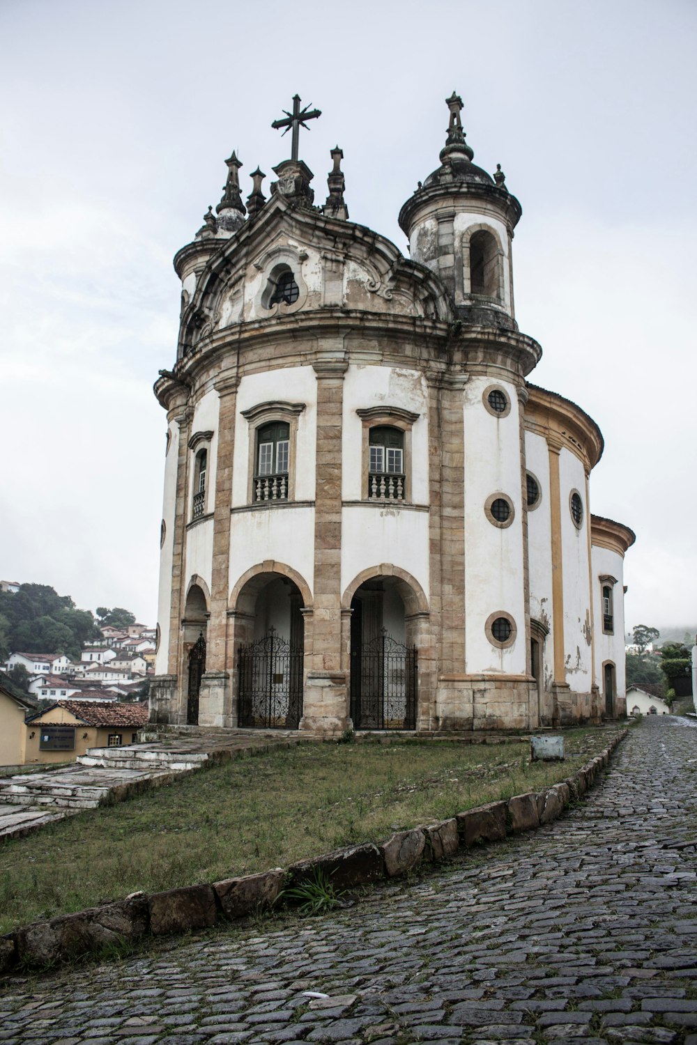 low angle photo of concrete chapel