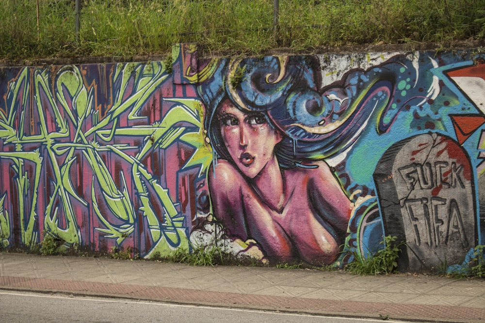 graffiti wall in roadside