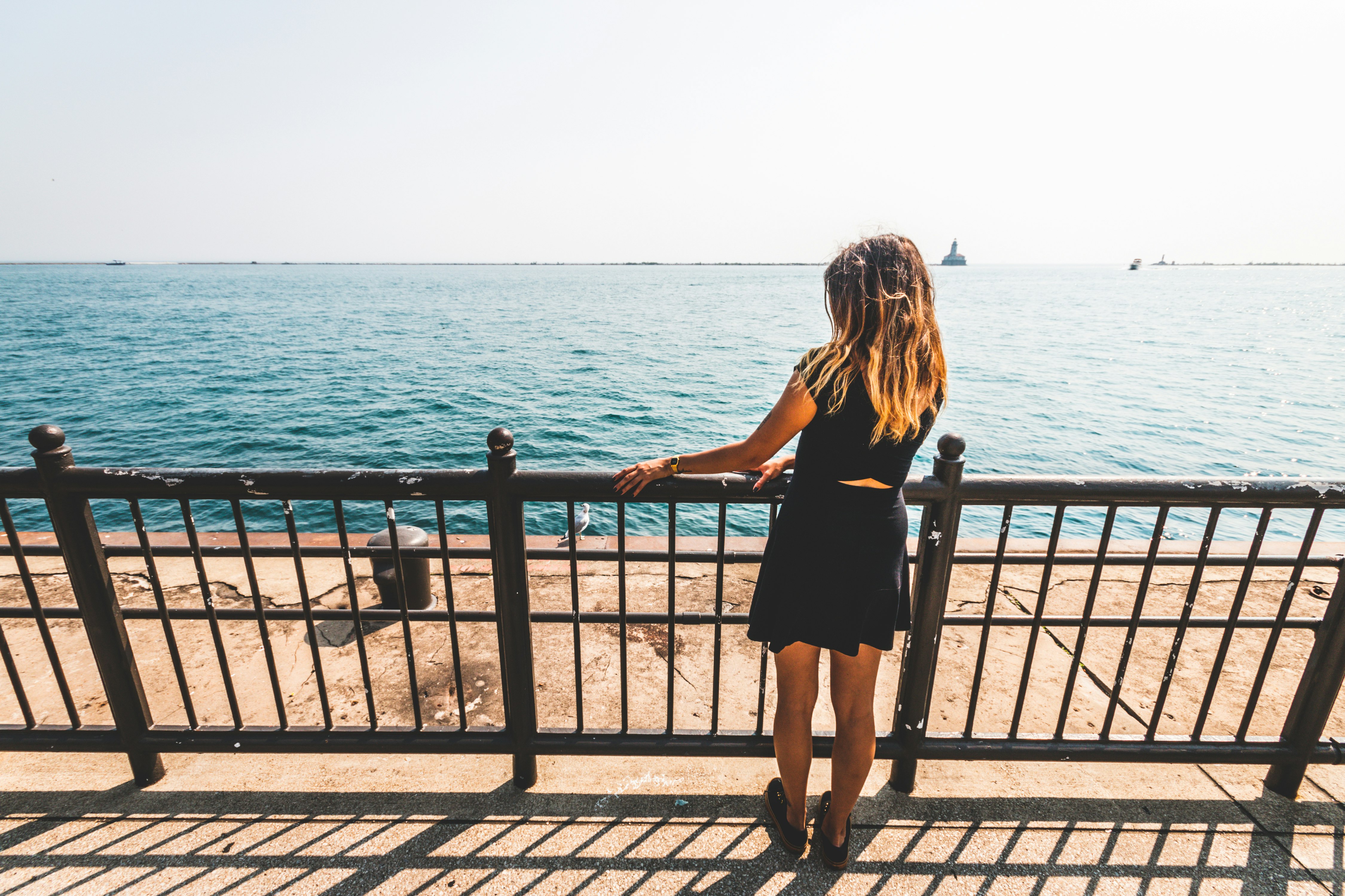 woman looking the ocean