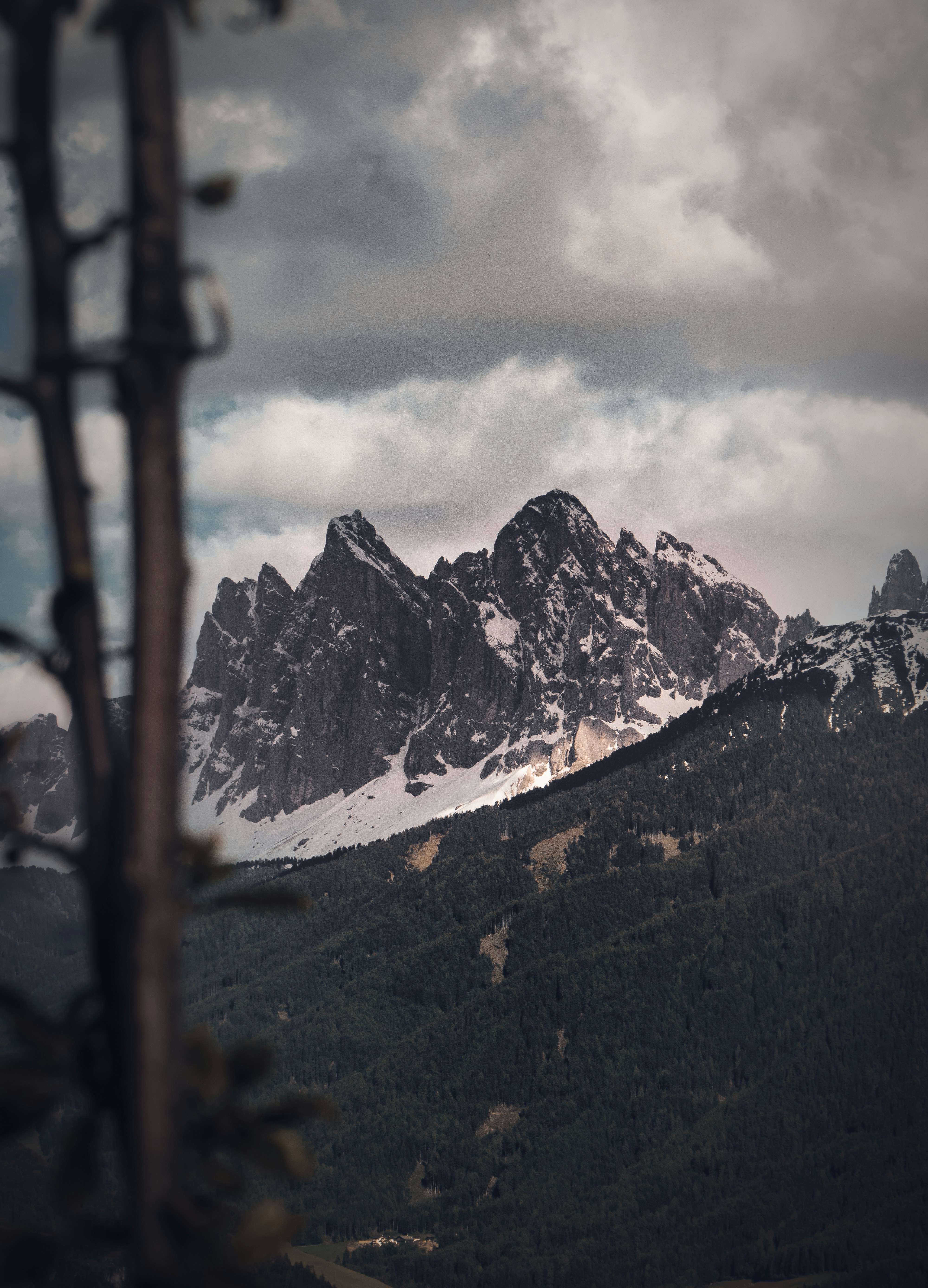 low angle photo of mountain alps