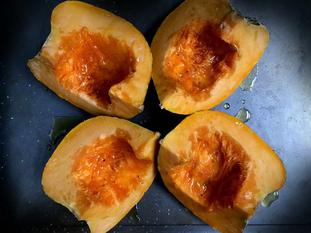 sliced orange pumpkin