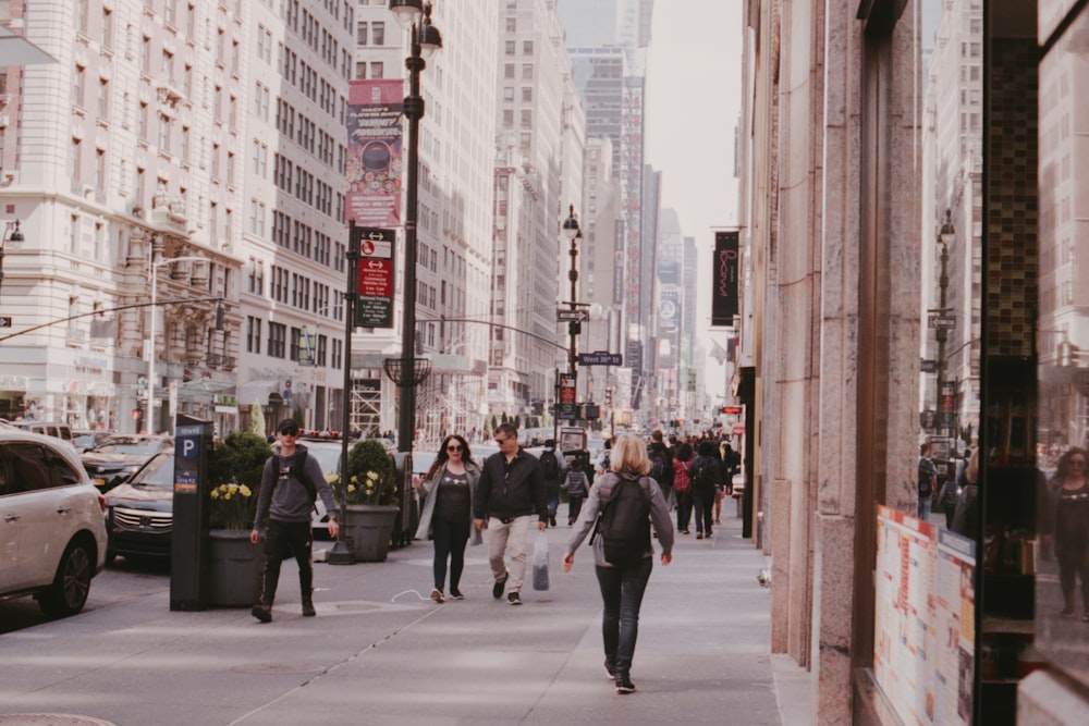 people walking on street