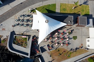 white canopy near buildings