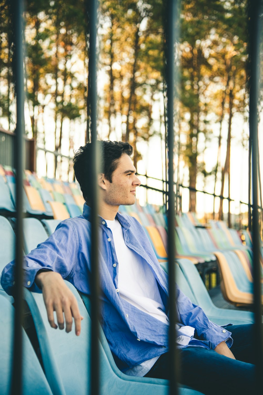 man sitting on chair