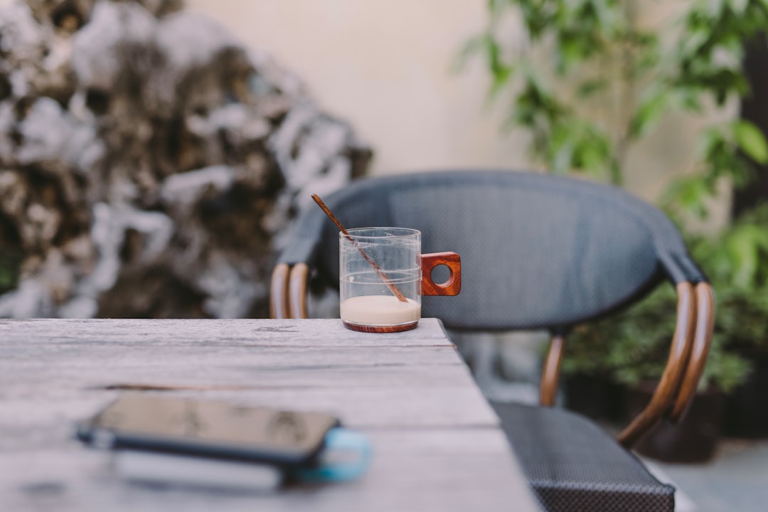 clear and red glass mug