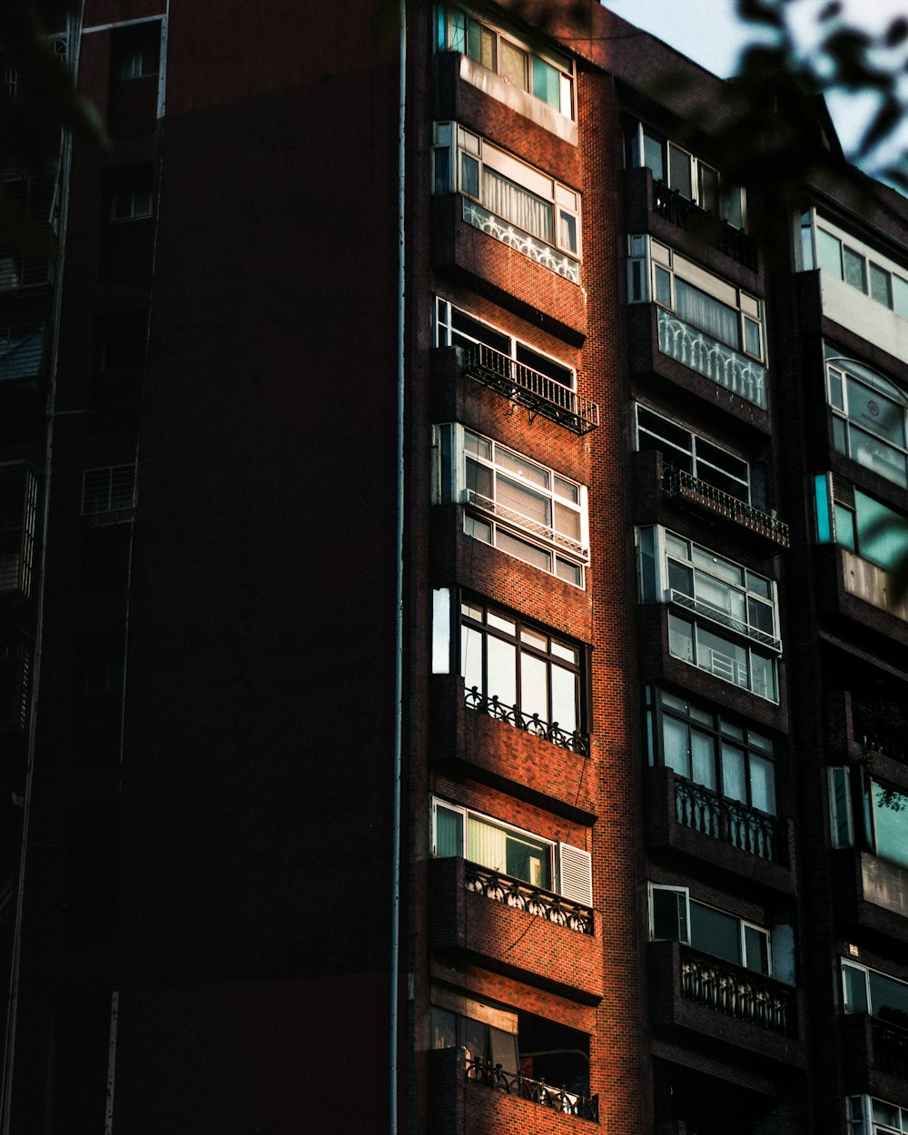 view of brown building