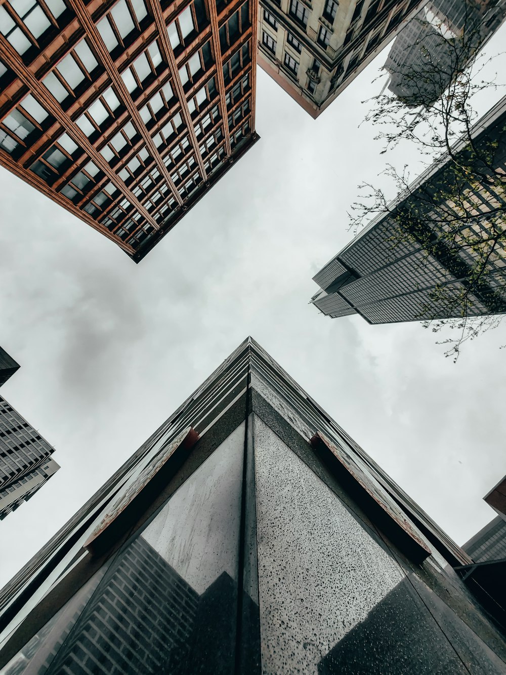 worm's eye view photo of buildings