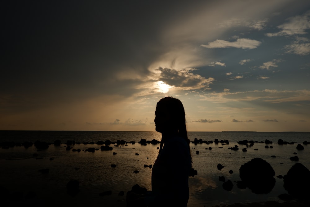 silhouette of woman