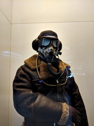 person wearing respirator