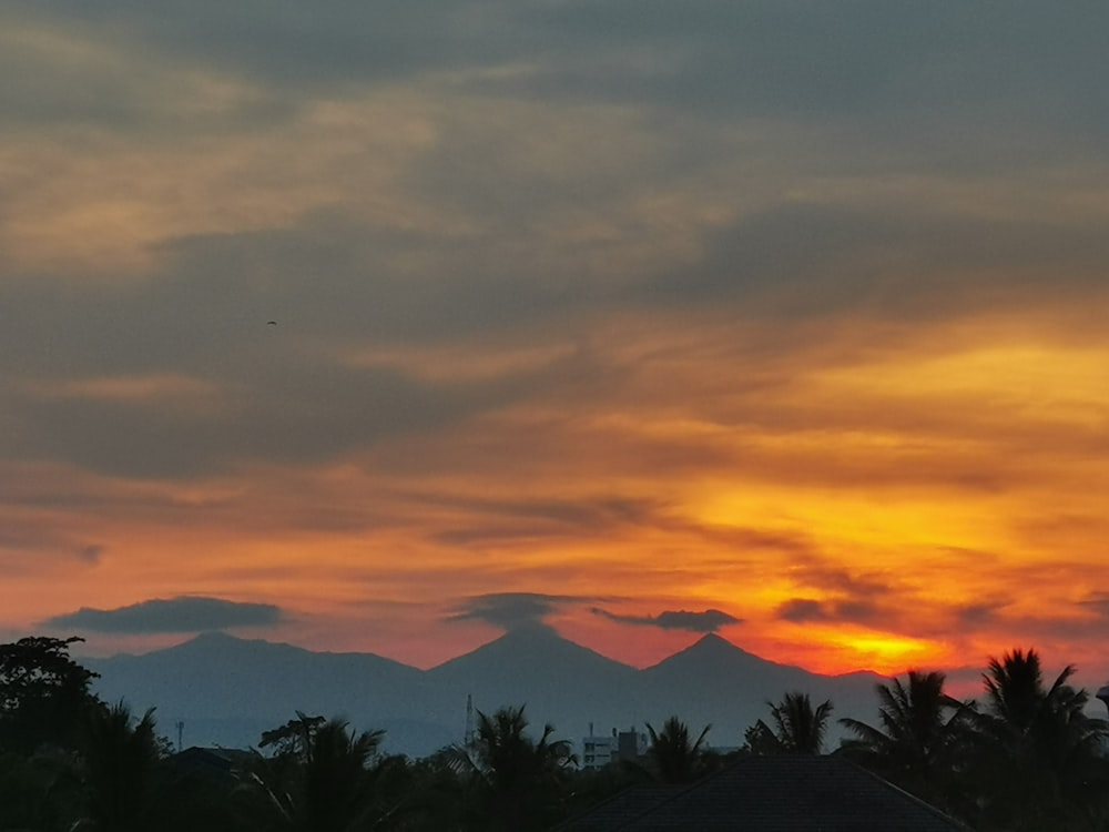 mountain during golden hour