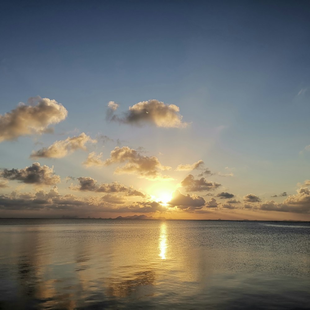 ocean during golden hour