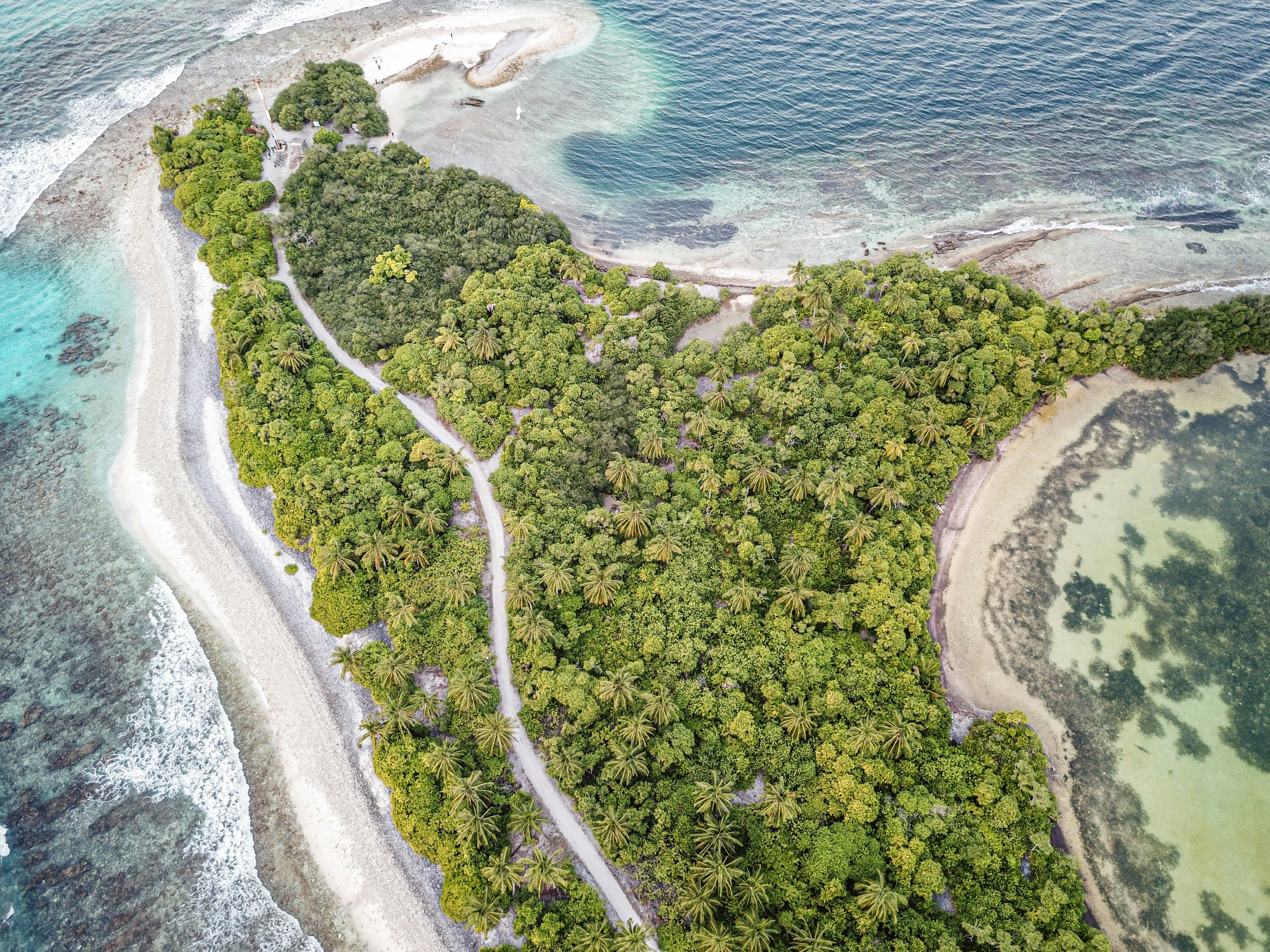 bird's eye view of an island