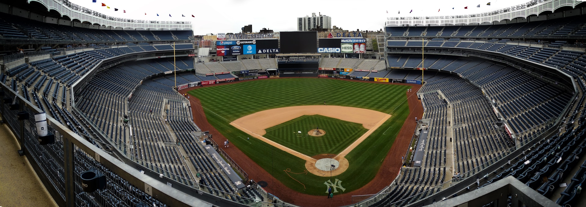 baseball field with empty seats
