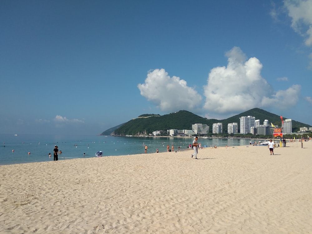 group of people on shore