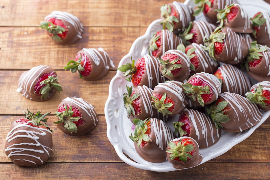bowl of strawberry covered with chocolates, Strawberry in chocolate