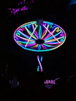 multicolored neon-lighted satellite