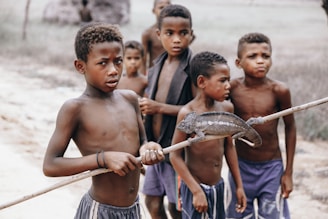 boy holding stick