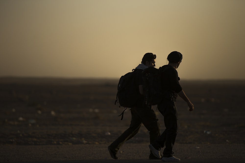 two men walking