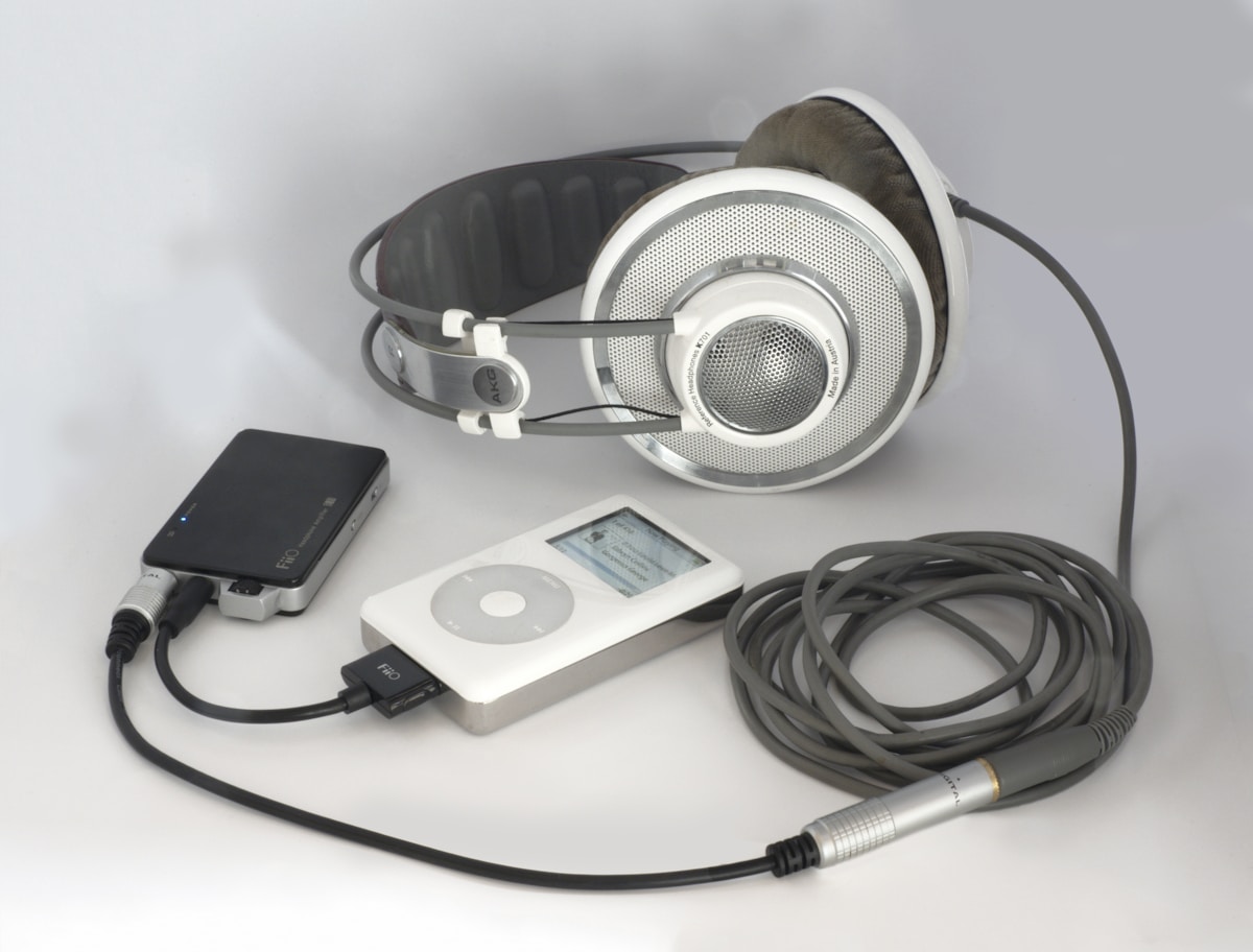 White and silver headphones