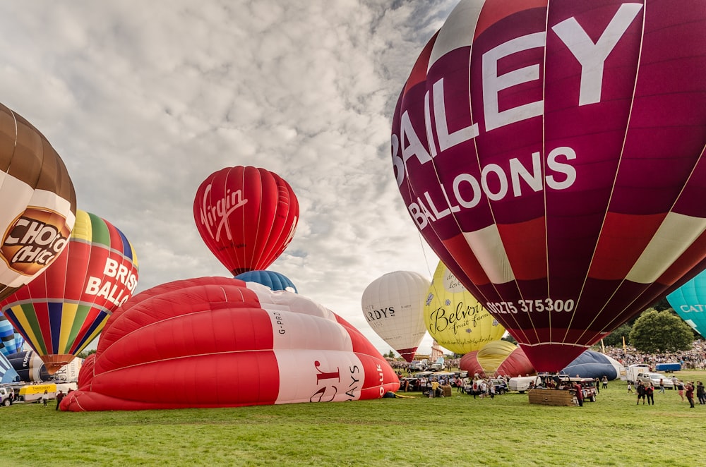 assorted-color hot air balloon