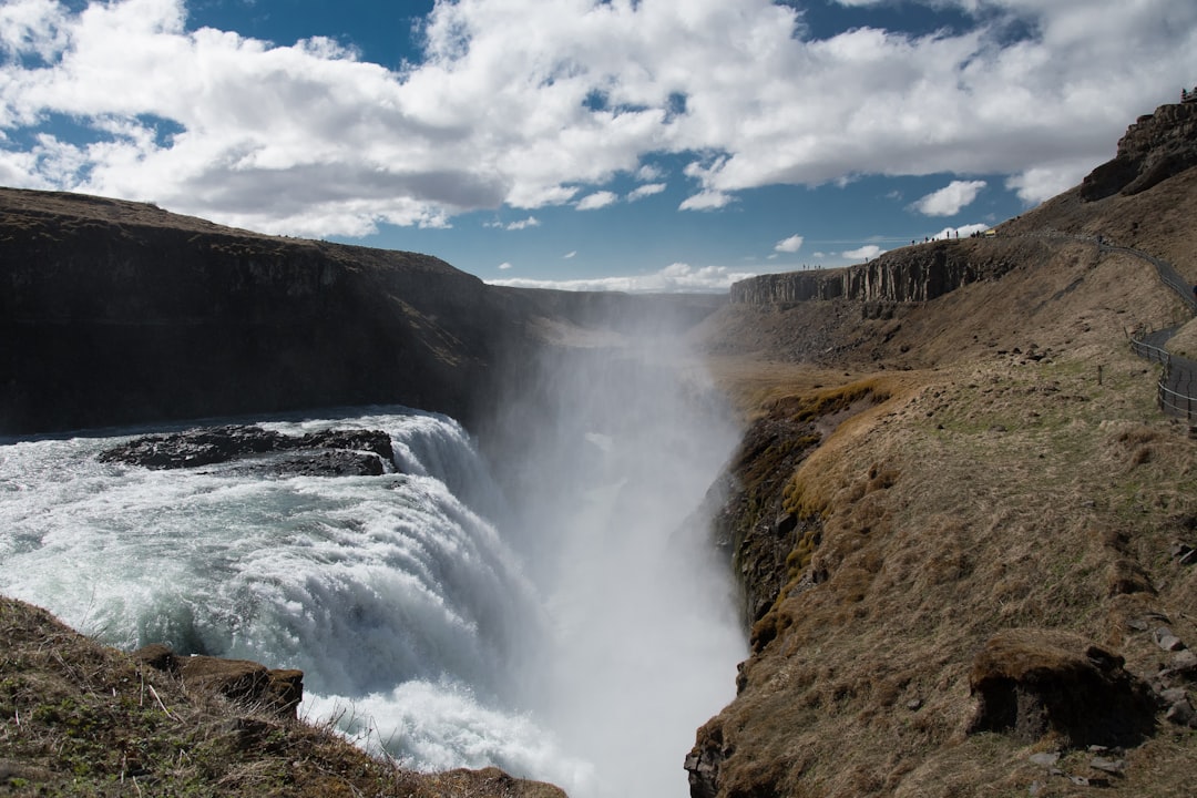 long-exposure photography of waterfalls