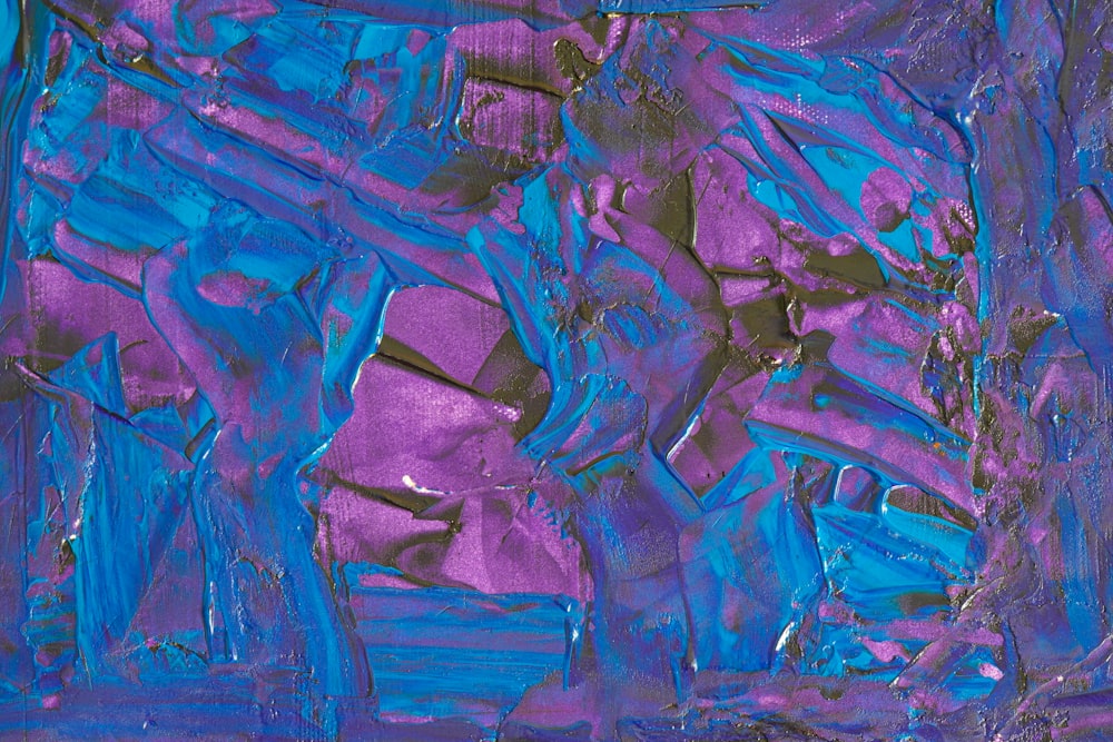 blue and purple abstract painting