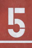 red and white 5 text
