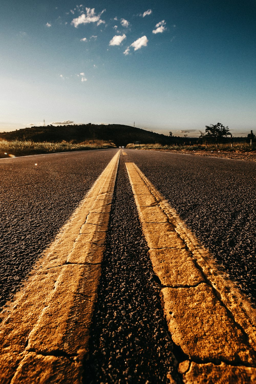 black concrete road