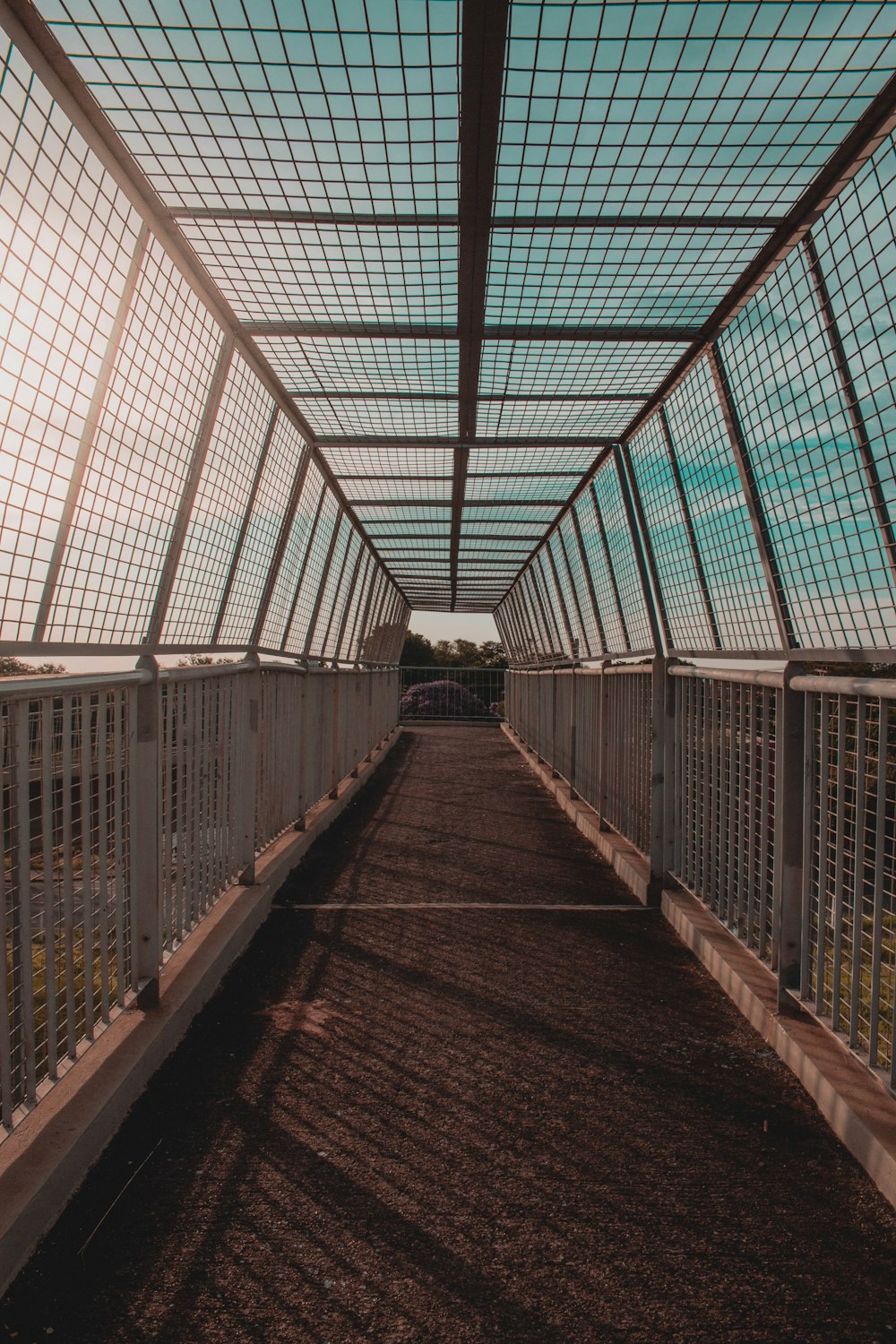 white metal bridge