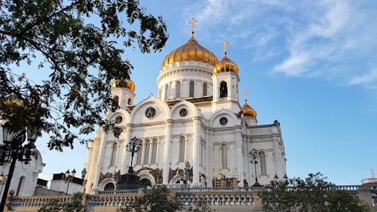 white painted dome building in Cathedral of Christ the Saviour Russia