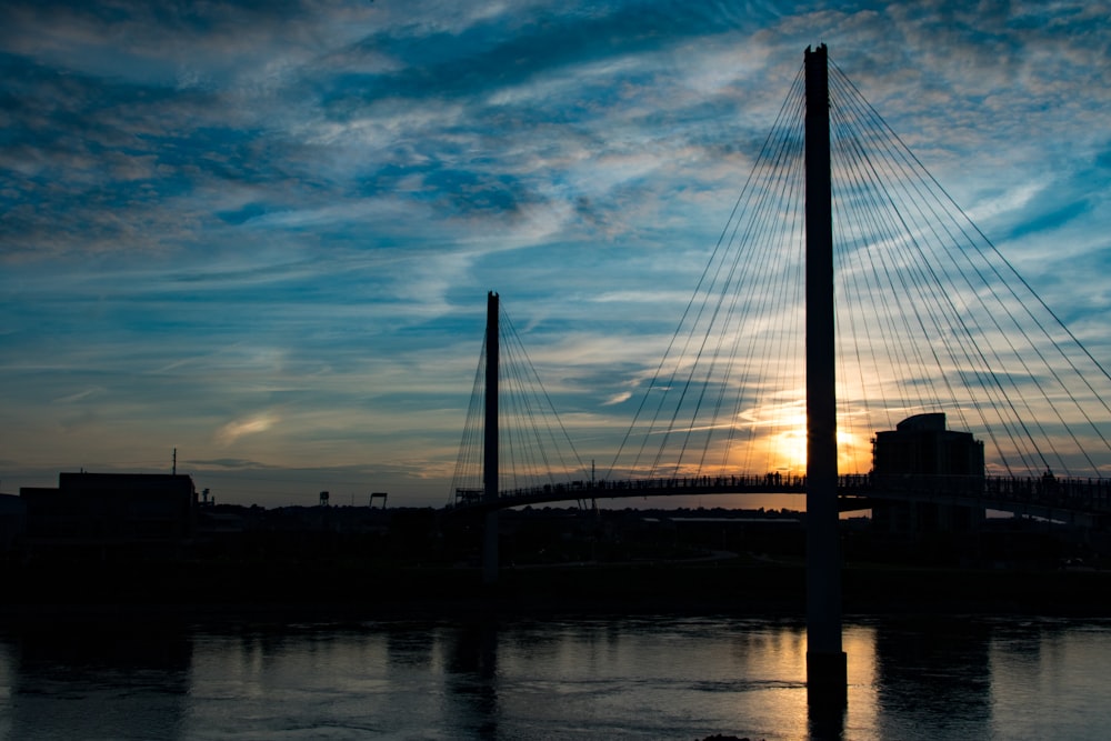 silhouette of bridge