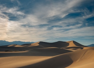 brown desert under blue sky