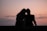 silhouette of couple