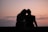silhouette of couple