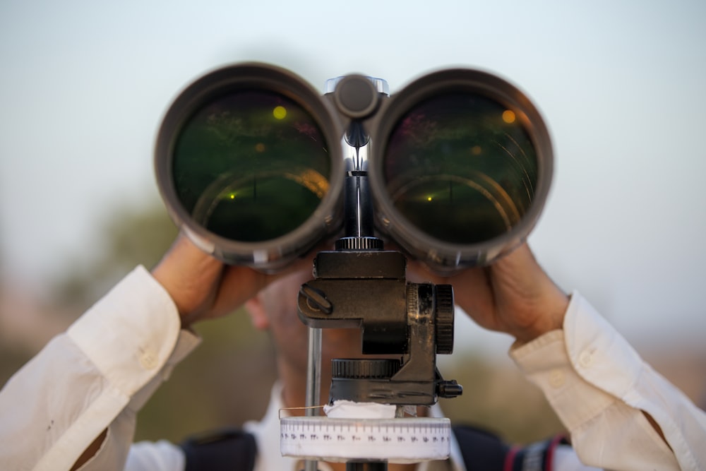 brown binoculars