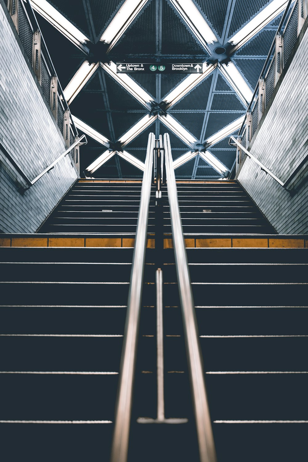 black and gray stairs