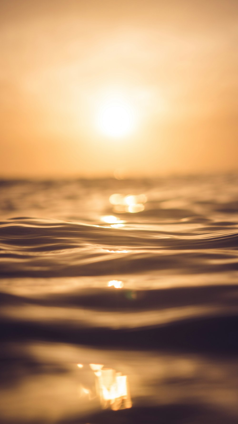 Plan d’eau pendant l’heure dorée