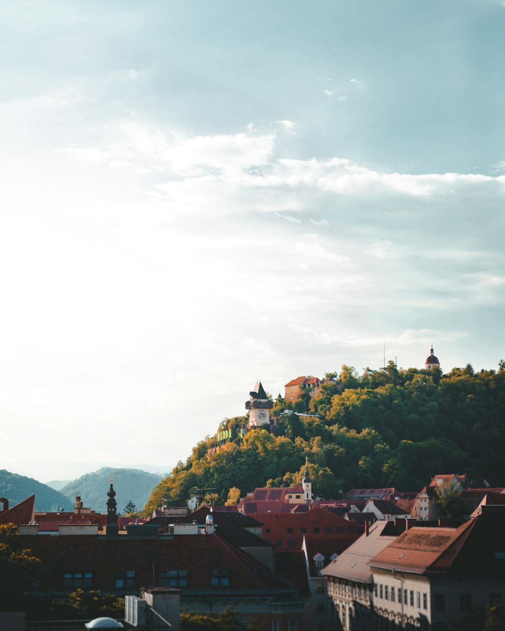 buildings near trees during daytime