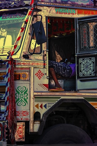 A fully stitched tarpaulin with front and rear curtains displayed on a defense truck in Jodhpur.