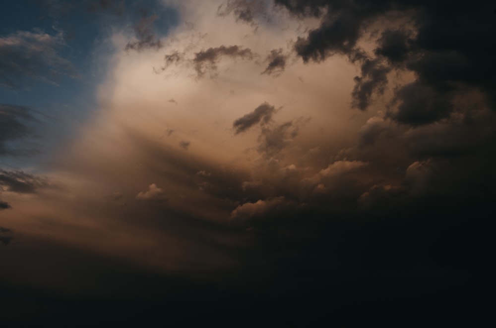 brown and black cloudy sky