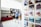 An art exhibit showcasing vibrant artworks.