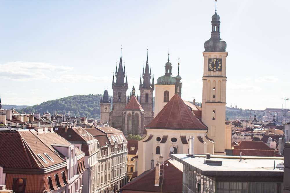 view of spire at the city