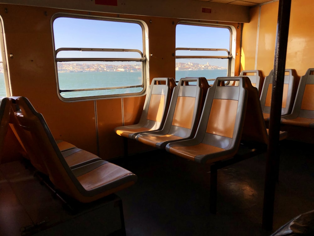 empty plastic vehicle chairs