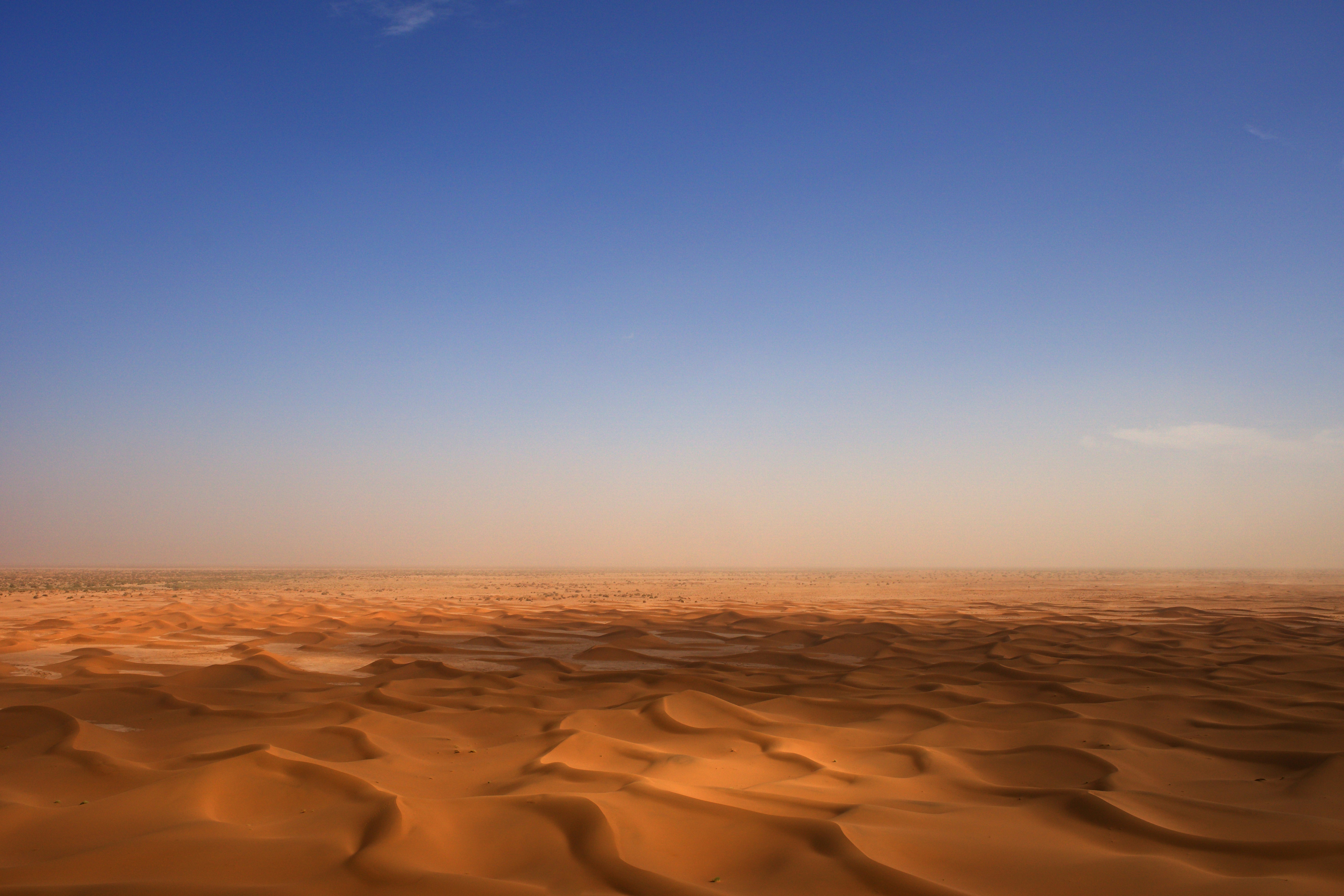 desert under blue sky